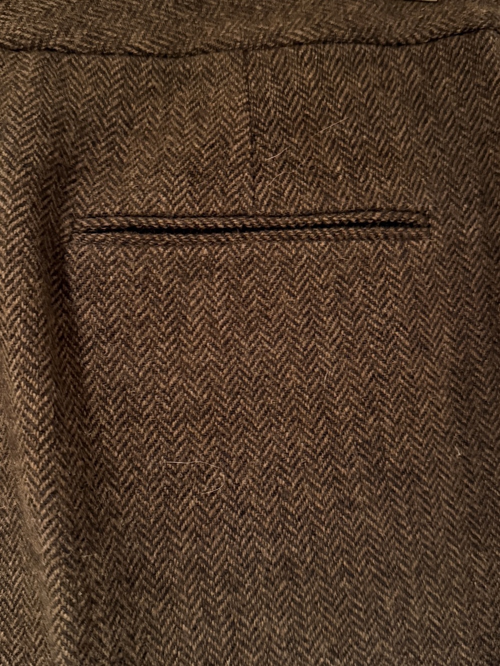 Women’s Ralph Lauren Brown Herringbone Dress Pants - Picture 5 of 8